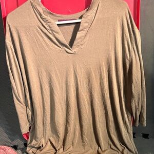 Doublju Tan Long Sleeve Women's Top